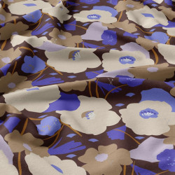 Printed Viscose GEORGINA Cocoa / Blue